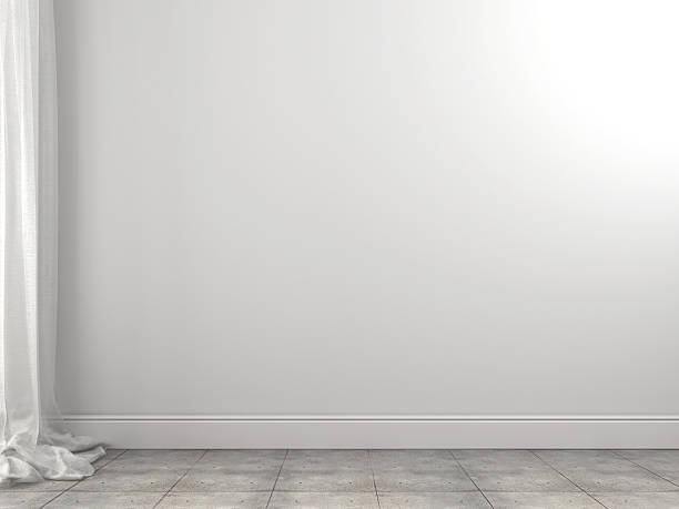 istock White background of the wall and curtains 486867108