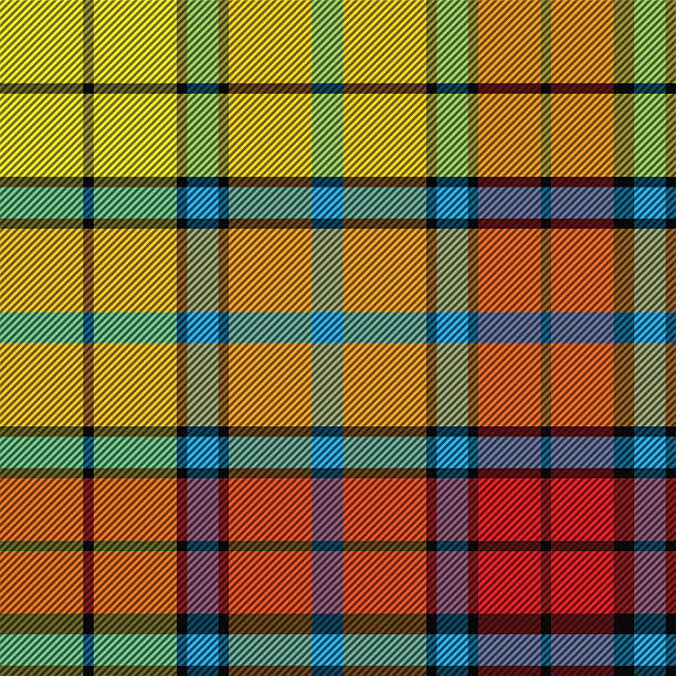 bezszwowe kratę buchanan - wallpaper textile retro revival tartan stock illustrations