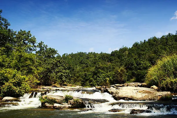 Photo of Beautiful waterfall in rock lanscape