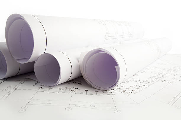 istock Drafts of new house 486870300