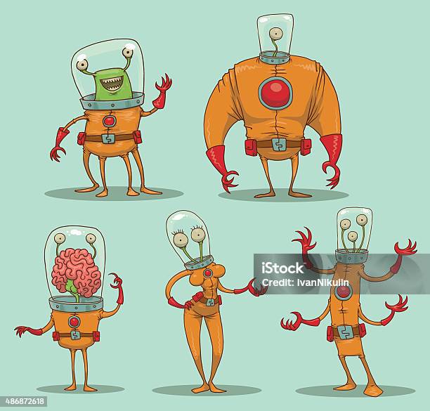 Set Of Funny Aliens Stock Illustration - Download Image Now - Alien, Outer  Space, 2015 - iStock