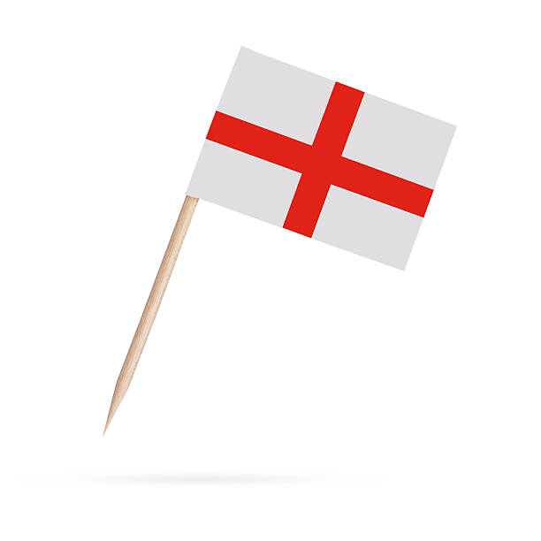 istock Miniature Flag England. Isolated on white background 486875836