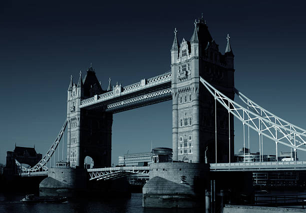 Famous Tower Bridge in the evening, London, England