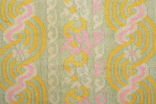 istock Colorful thai silk handcraft organic using natural dyes close up 486878446