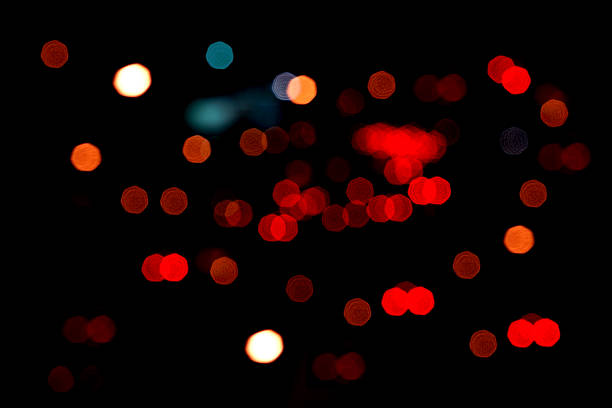 red bokeh in the dark