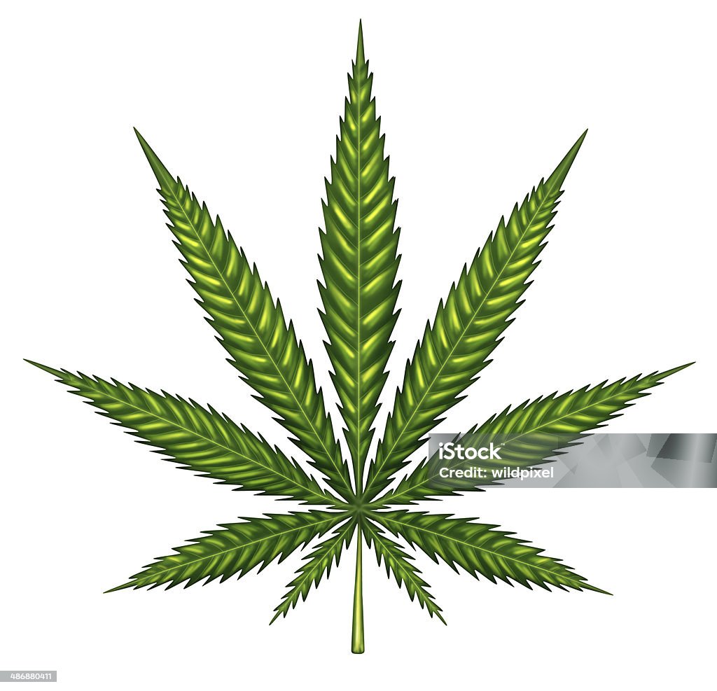 Maconha folha isolada - Foto de stock de Cannabis medicinal royalty-free