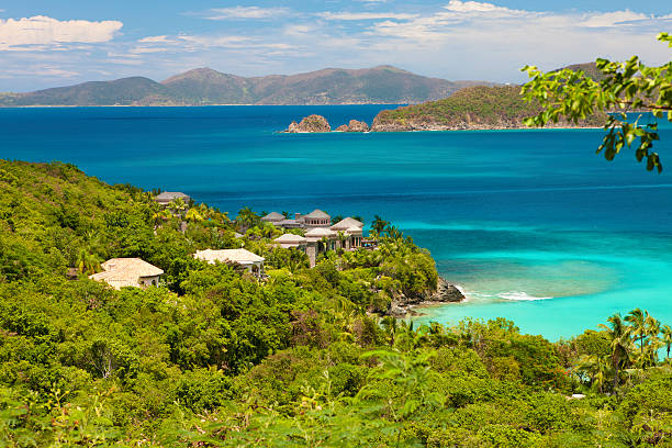 istock luxury mansions in Peter Bay, St.John, US Virgin Islands 486880557