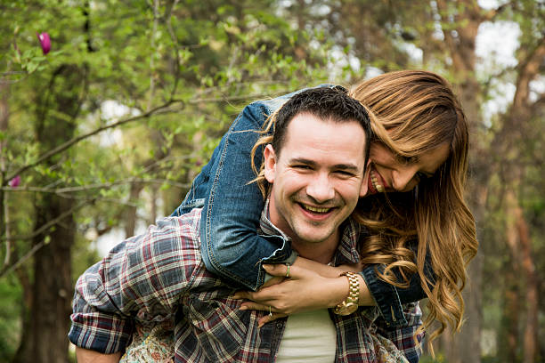istock Happy couple fooling around 486881163