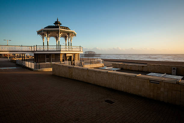 istock Sunset view on beautiful Brighton bandstand 486881475