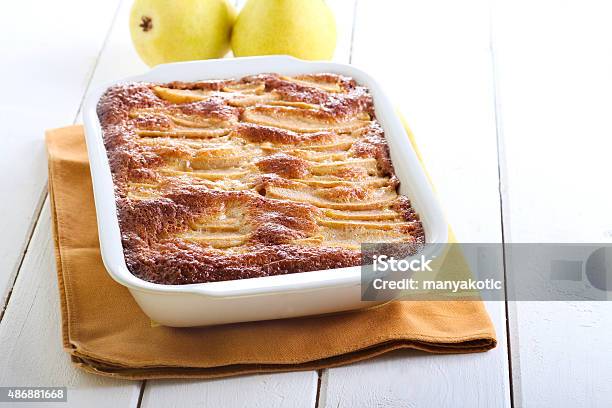 Oatmeal Whole Wheat Pear Cake Stock Photo - Download Image Now - 2015, 7-Grain Bread, Baked