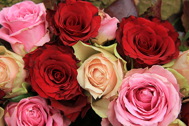 istock Wedding flowers in pink and red 486882007