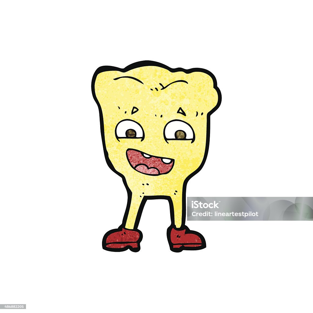 Kreskówka, żółty zębów - Grafika wektorowa royalty-free (Bazgroły - Rysunek)
