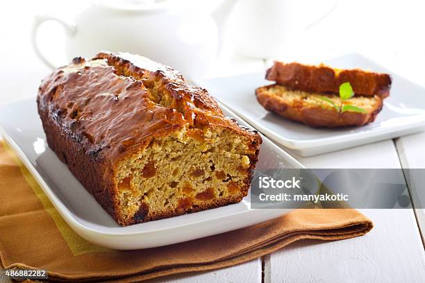 Marmalade And Apricot Tea Bread Stock Photo - Download Image Now - 2015, Afternoon Tea, Baked