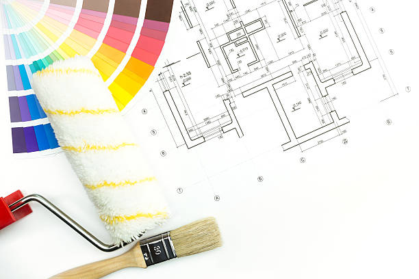 istock Color swatches, plans and tools 486882401