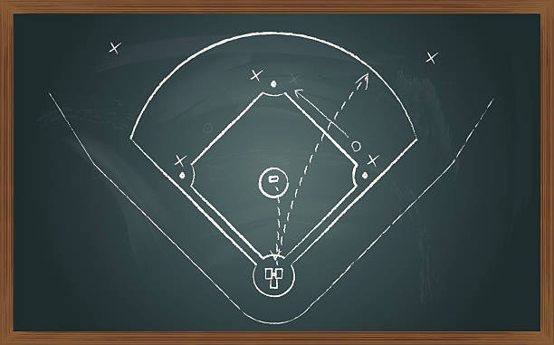 野球の「tactic 」ボード - 野球場点のイラスト素材／クリップアート素材／マンガ素材／アイコン素材