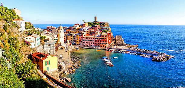 istock Italian coastal village panorama 486883485