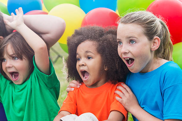 istock Group of children watching something amazing 486883588