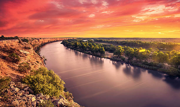 River Glory A stunning sunset on the River Murray south australia photos stock pictures, royalty-free photos & images