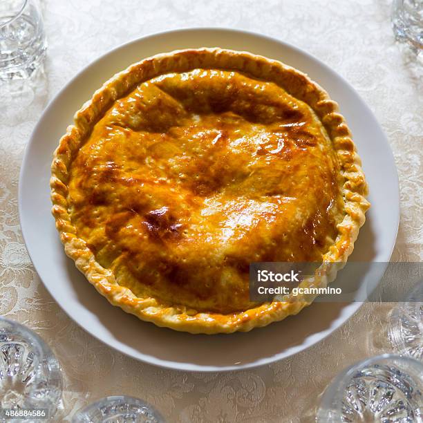 Rustic Pie Stock Photo - Download Image Now - 2015, Appetizer, Brown