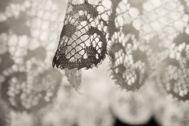 White tracery lace - fragment - close up