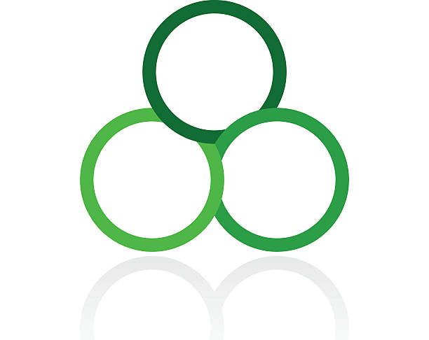 Venn Diagram icon on a white background. vector art illustration