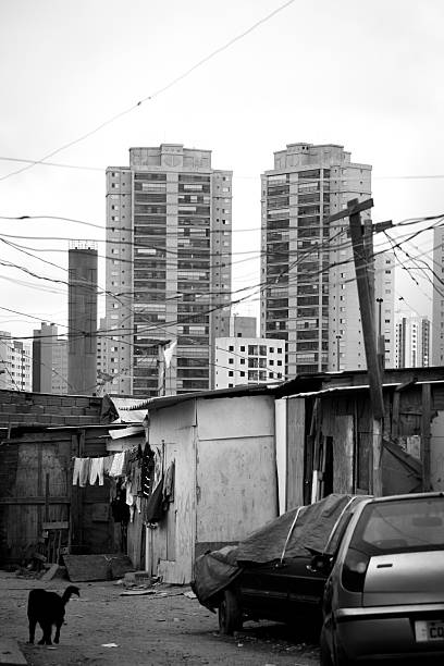 Cenas de um Bairro de Lata do Brasil - fotografia de stock