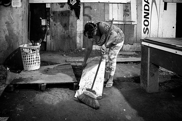 Cenas de um Bairro de Lata do Brasil - fotografia de stock