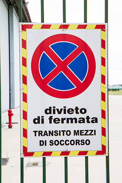 istock no parking sign on civil airport gate 486887918
