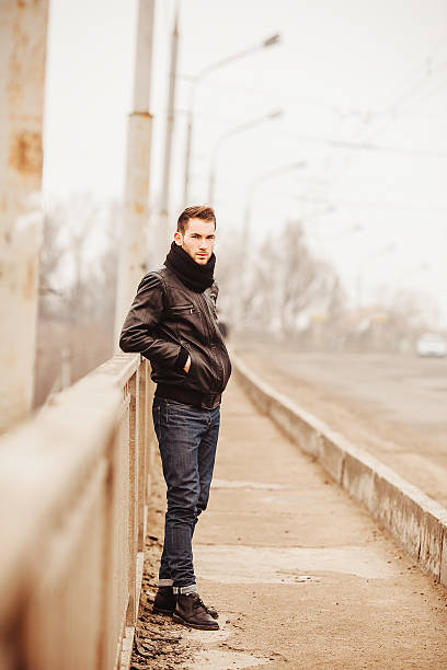 istock Confident man posing in selvedge  jeans 486889988