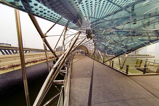 istock Singapore, Marina Bay, the Helix Bridge. 486891630