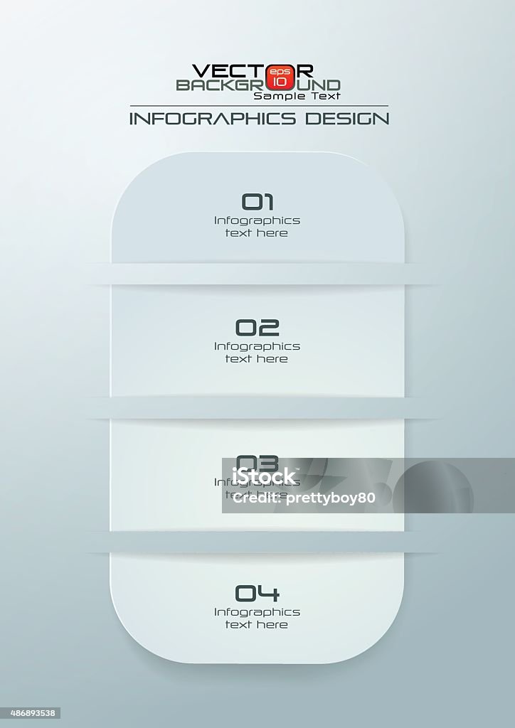Paper Rounded Rectangle Infographics Design Stock Illustration ...