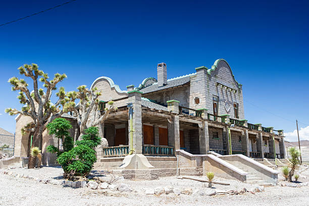 Abandoned Ghost City Rhyolite Former Train Station, NV Ghost Town. Formerly Acting as a Casino. Horizontal Image Composition