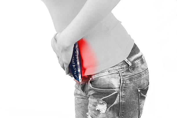 istock Holding ice gel pack on elbow. Medical concept photo. 486894689
