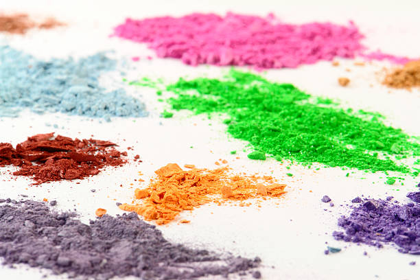 косметичка цвета - face powder make up cosmetics eyeshadow стоковые фото и изображения
