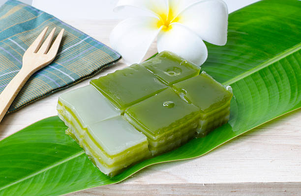 istock Kind of Thai sweetmeat, Multi Layer Sweet Cake  (Kanom Chan) 486895968