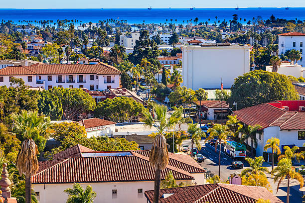 istock Offshore Platforms Courthouse Main Street Orange Roofs Buildings 486896083