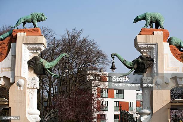 Gate To The Zoo Stock Photo - Download Image Now - Hagenbeck Zoo, Zoo, Hamburg - Germany