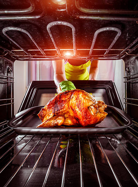 istock Cooking chicken in the oven at home. 486897168