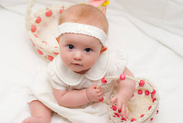 istock Baby Girl at Easter 486897280