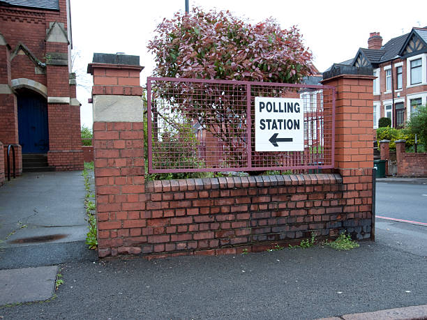 Polling Station, Coventry, UK stock photo