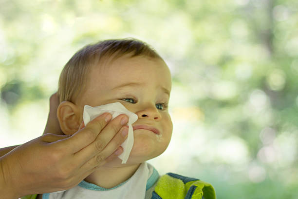 istock Mother cleans the baby 486898000