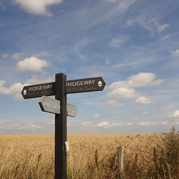 ridgeway chemin panneau - ridgeway photos et images de collection