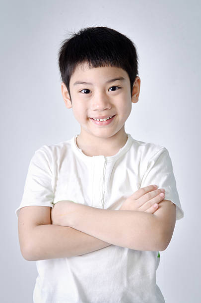 istock Portrait of Happy asian cute boy 486899063