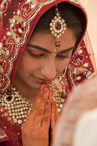 istock Beautiful Indian, Punjabi Bride at her wedding. 486899350