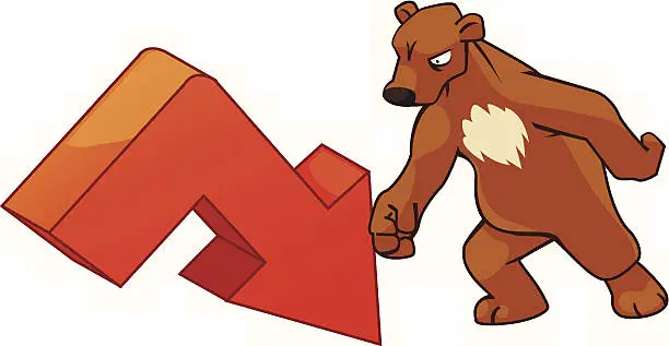 Vector illustration of Bearish