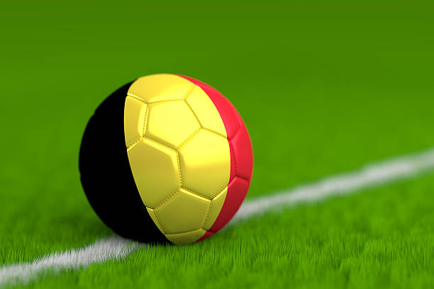 istock soccer ball with belgian flag 486900519