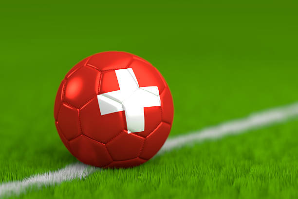 istock soccer ball with swiss flag 486901169
