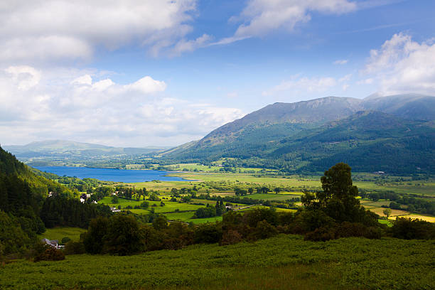 istock Landscape with Lake, Mountains and Meadows, Lake District, England. 486901658