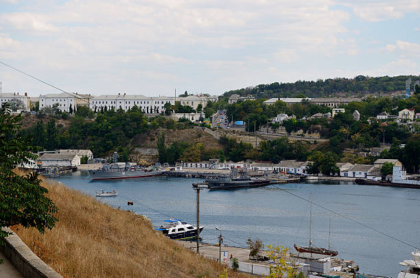 South Bay, Sevastopol, Crimea, Russia - one of the Sevastopol bays, falls in Sevastopol bay between Cape Nikolaev and Pavlovsk.