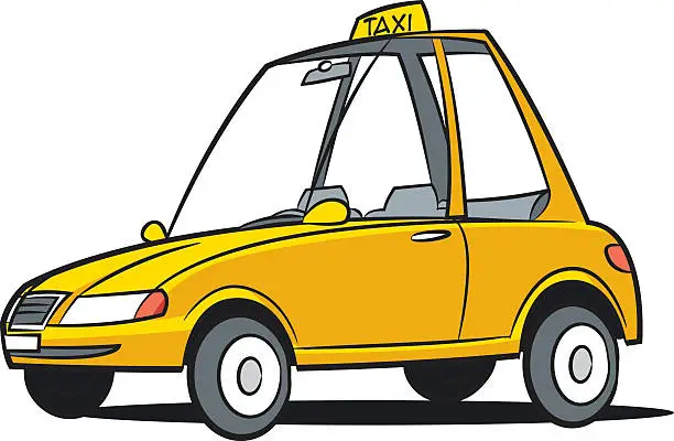 Vector illustration of taxi